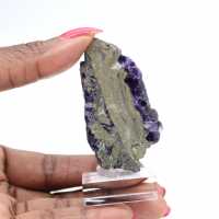 Fetta di pietra di Fluorite Pirite lucidata