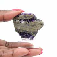 Fetta di Fluorite e Pirite per collezione di minerali