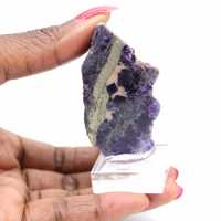 Fetta di pietra di Fluorite Pirite lucidata