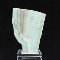 Fetta di pietra di Aragonite verde naturale