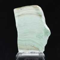 Fetta lucidata di Aragonite verde minerale grezzo di qualità