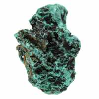 Blocco grezzo di malachite fibrosa Blocco grezzo di malachite fibrosa