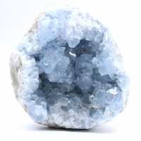 Geode decorativa di celestina blu del Madagascar