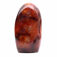 Piccolo esemplare di corniola lucidata - autentico minerale del Madagascar da collezione e decorazione