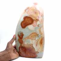 Grande pietra decorativa di diaspro levigato, minerale naturale, Madagascar