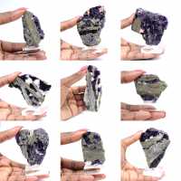 Fetta naturale di Fluorite Pirite ideale per collezione