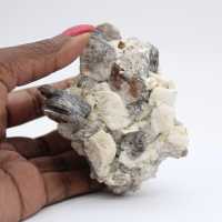 Quarzo bianco con mica afghana naturale