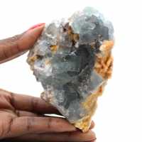 Campione di fluorite su matrice: cristalli marocchini autentici