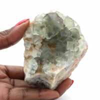 Fluorite verde autentica: cristalli su matrice dal Marocco