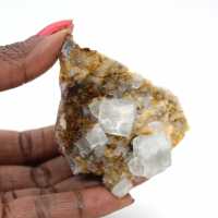 Fluorite verde per decorazione: Piccolo cristallo su roccia Fluorite verde per decorazione: Piccolo cristallo su roccia