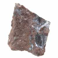 Microcampione di pirolusite, roccia naturale