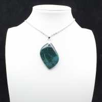 Ciondolo in diaspro verde del Madagascar - Minerale naturale