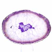 Fetta di minerale di agata viola - Origine: Brasile