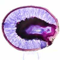 Mineralogia brasiliana: Fetta di agata dalle sfumature violacee