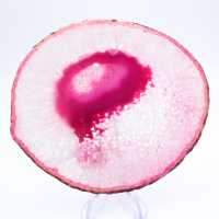 Fetta decorativa di agata rosa