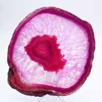 Fetta decorativa di agata rosa
