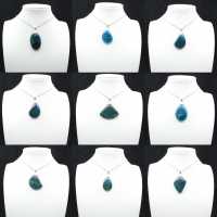 Ciondolo in apatite blu del Madagascar - Pietra naturale