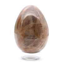 Uovo di pietra di luna nera 355 g - Madagascar