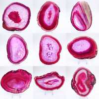 Fetta lucida di agata rosa tinta Fetta lucida di agata rosa tinta