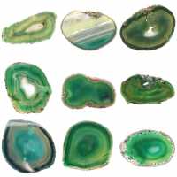Fetta di agata verde naturale – Pezzo decorativo 250 g
