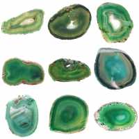 Fetta di agata verde naturale – Pezzo decorativo 250 g
