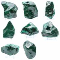 Blocco di malachite lucida