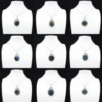 Ciondolo a goccia in labradorite