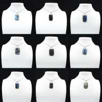 Pendente rettangolare in labradorite Pendente rettangolare in labradorite