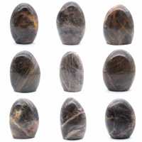 Pietra di luna nera naturale