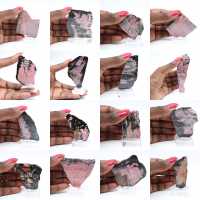 Fetta di Rodonite lucidata di qualità per decorazione Fetta di Rodonite lucidata di qualità per decorazione