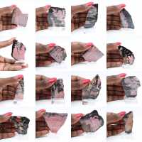 Fetta di Rodonite lucidata di qualità per decorazione Fetta di Rodonite lucidata di qualità per decorazione