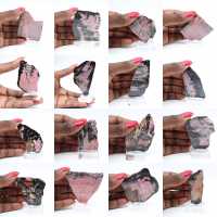 Fetta di Rodonite lucidata di qualità per decorazione