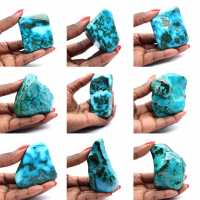 Pietra levigata in Crisocolla del Congo