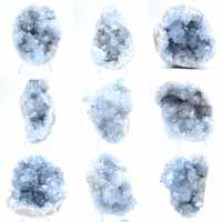 Geode di celestina blu Formazione naturale del Madagascar Geode di celestina blu Formazione naturale del Madagascar