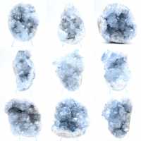 Geode di celestina blu Formazione naturale del Madagascar Geode di celestina blu Formazione naturale del Madagascar