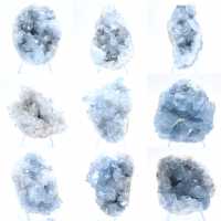 Geode di celestina blu Formazione naturale del Madagascar Geode di celestina blu Formazione naturale del Madagascar