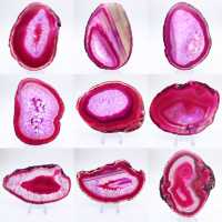 Fetta lucida di agata rosa tinta Fetta lucida di agata rosa tinta