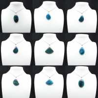 Ciondolo in apatite blu del Madagascar - Pietra naturale