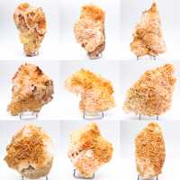 Esemplare di barite arancione marocchina in cristalli naturali