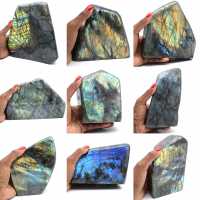Pietra Labradorite lucidata a forma libera