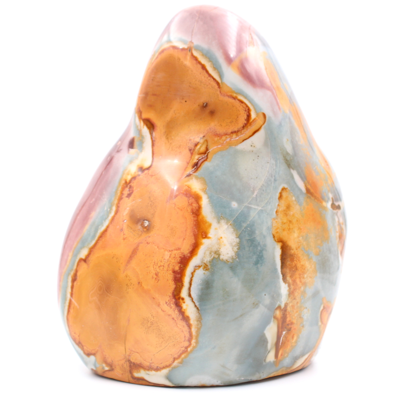 Diaspro stampato, pietra decorativa, 2 kg, rosa arancio blu