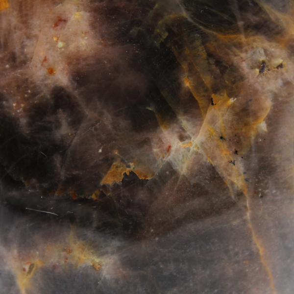 Pietra di luna nera microline naturale per ornamento