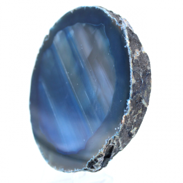 Decoro in agata blu minerale