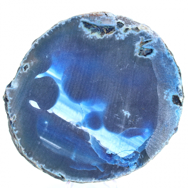 Decoro in agata blu minerale