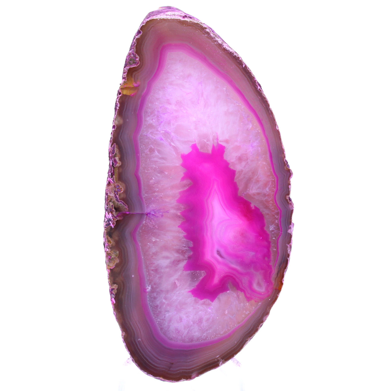 Fetta di agata rosa