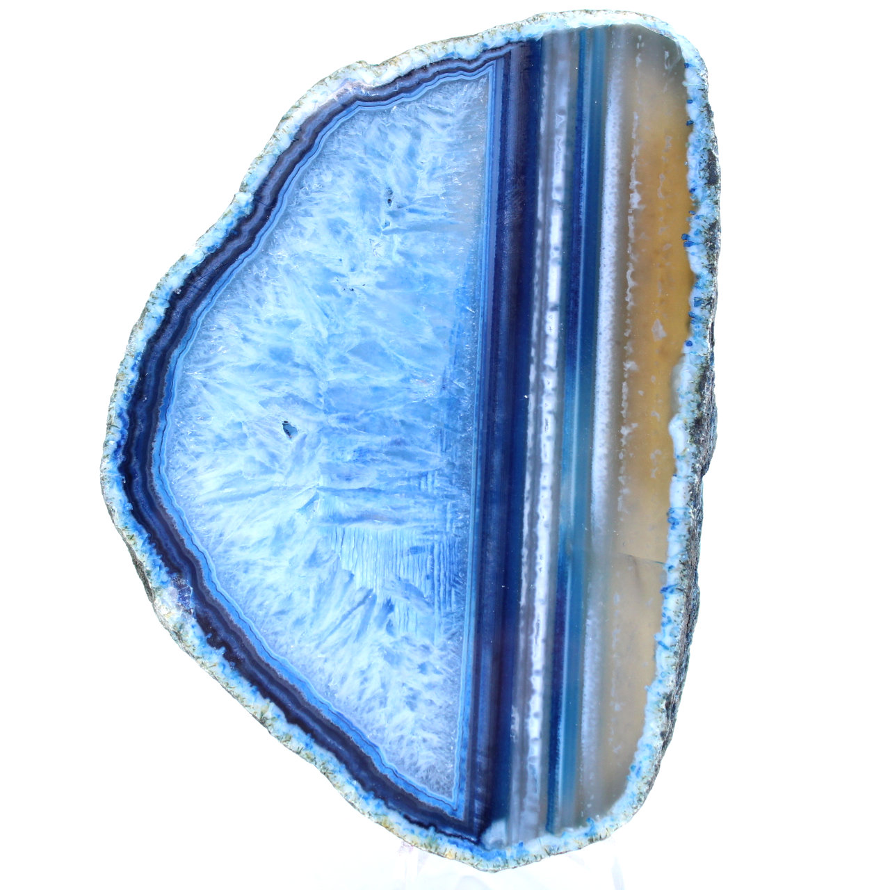 Fetta di agata blu decorativa