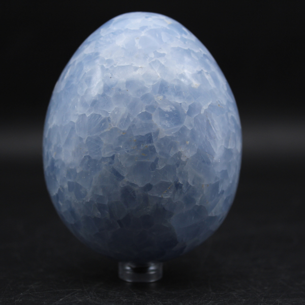 Uovo minerale di calcite blu