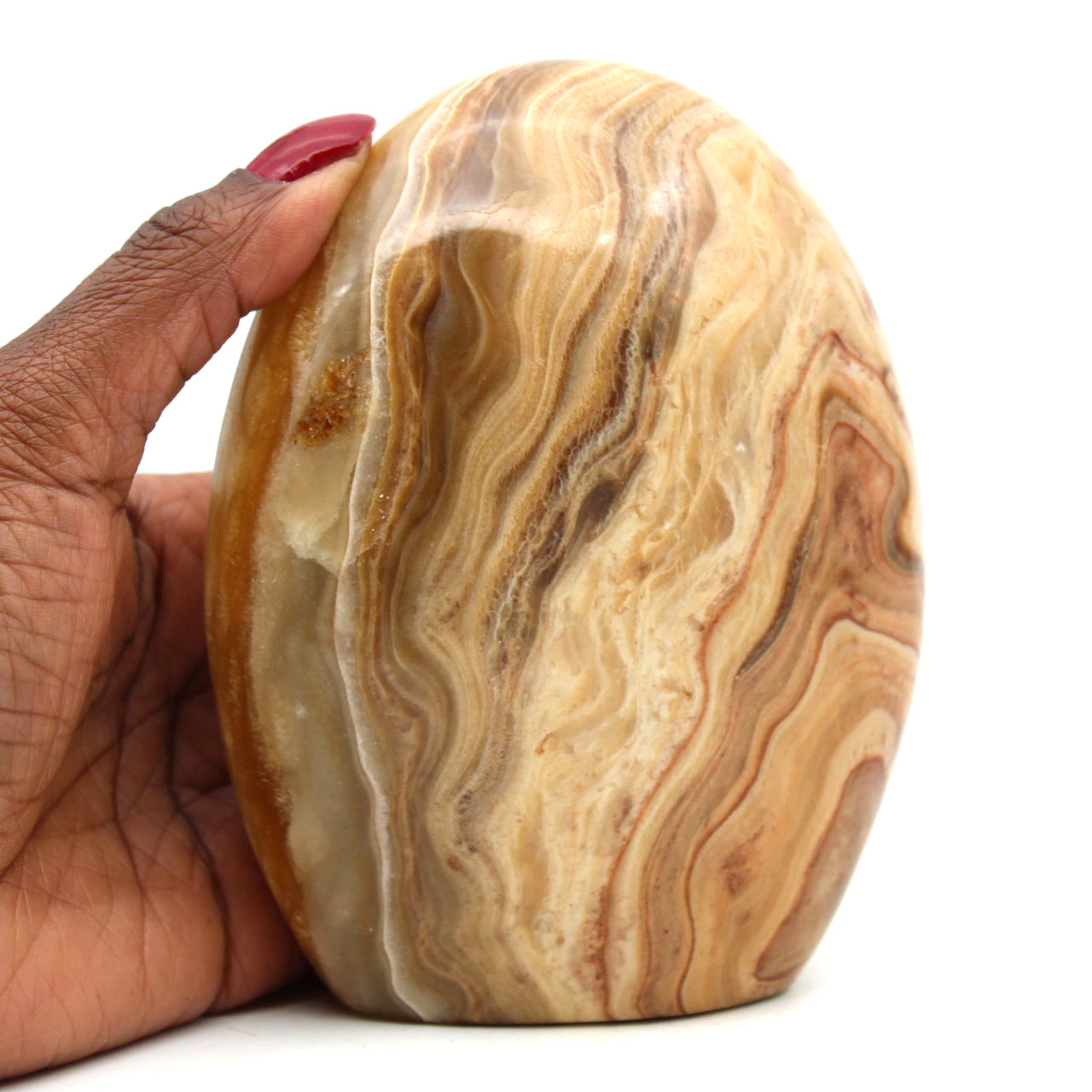 Calcite al miele lucidata a mano libera