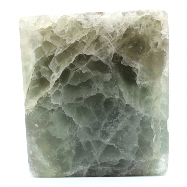 Blocco esaedro di fluorite verde