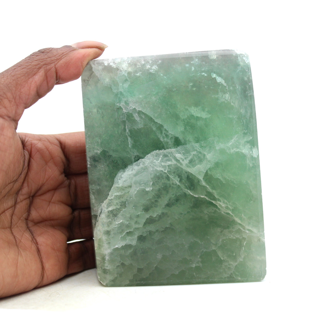 Esaedro di fluorite verde